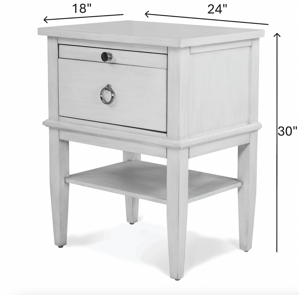 Point Breeze 1 Drawer Electrified Open Nightstand