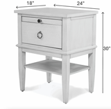 Point Breeze 1 Drawer Electrified Open Nightstand