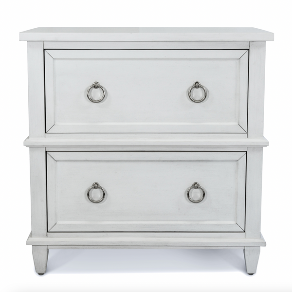 Point Breeze 2 Drawer Nightstand w/ Power and USB A+C front view
