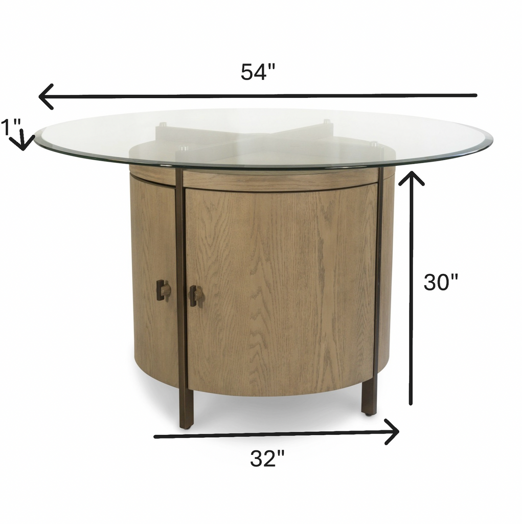 Rio Vista 54" Round Dining Table w/ Storage