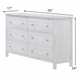 Geneva 6 Drawer Dresser