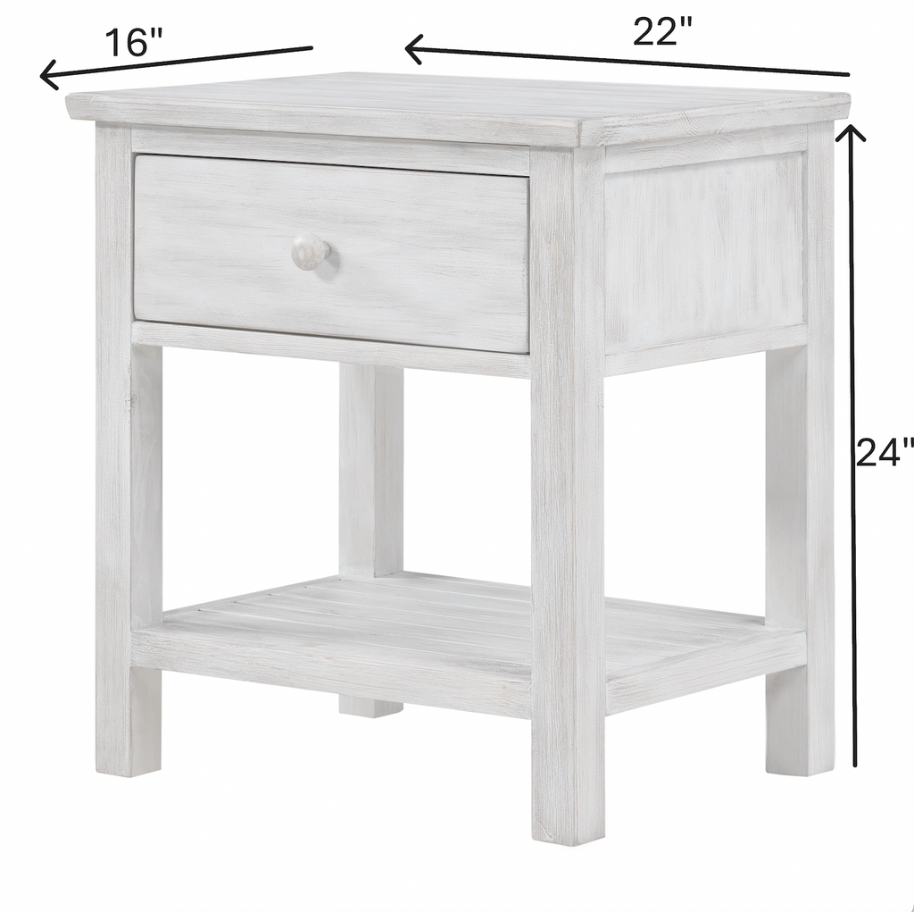 Geneva 1 Drawer Nightstand w/ USB A + C