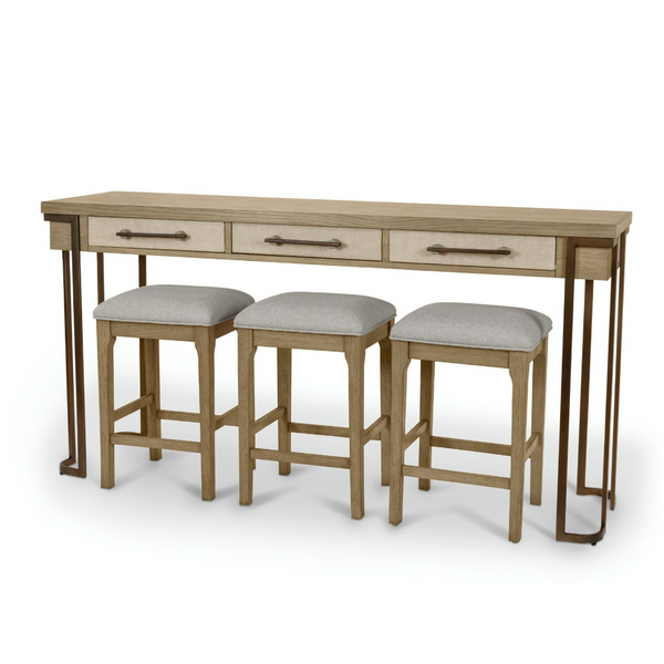Rio Vista 3-Drawer Console Table w/ Power angle view