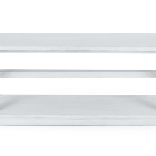Point Breeze Rectangular Cocktail / Coffee Table w/ Metal and Castors angle view