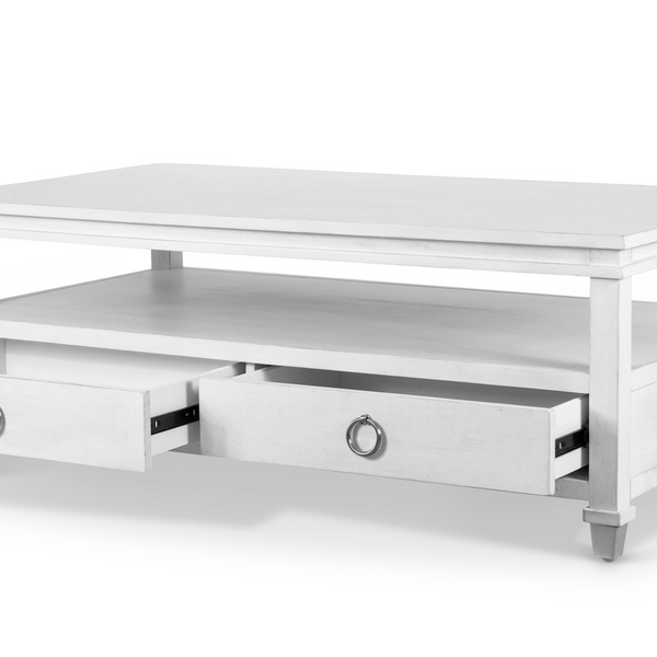 Point Breeze 2-Drawer Cocktail / Coffee Table w/ Castors angle view