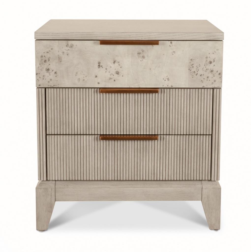Manhattan Valley 3 Drawer Nightstand w/ Power and USB