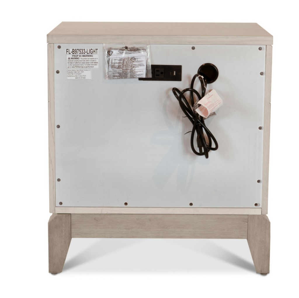 Manhattan Valley 3 Drawer Nightstand w/ Power and USB