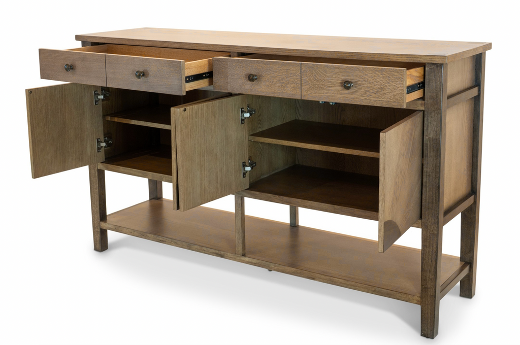 Sun Haven Credenza w/ Silver Tray