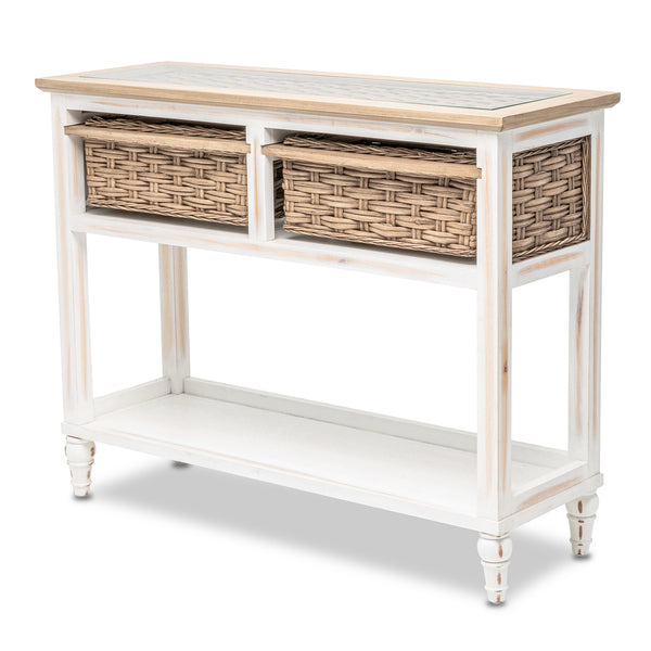 Island Breeze 2-Basket Console Table front view