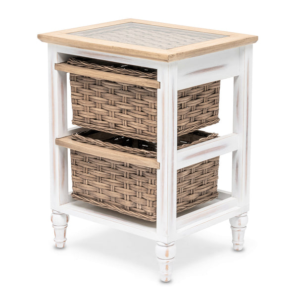 Island Breeze 2-Basket Storage Cabinet front view