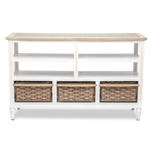 Island Breeze 3-Basket Entertainment Center angle view