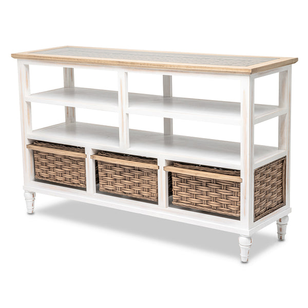 Island Breeze 3-Basket Entertainment Center front view