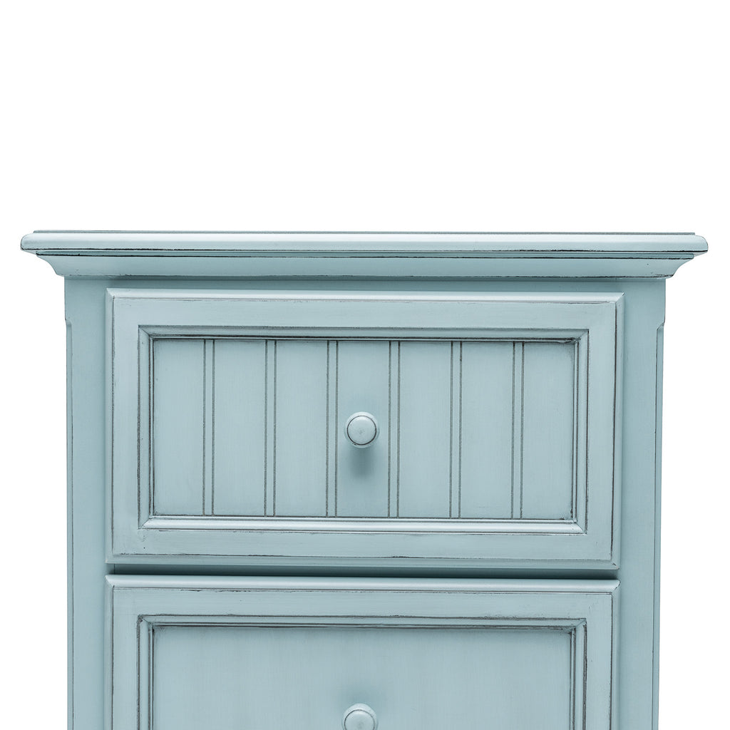 Monaco Bleu 2 Drawer Electrified Nightstand
