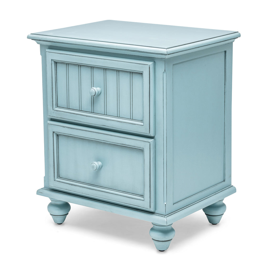 Monaco Bleu 2 Drawer Electrified Nightstand