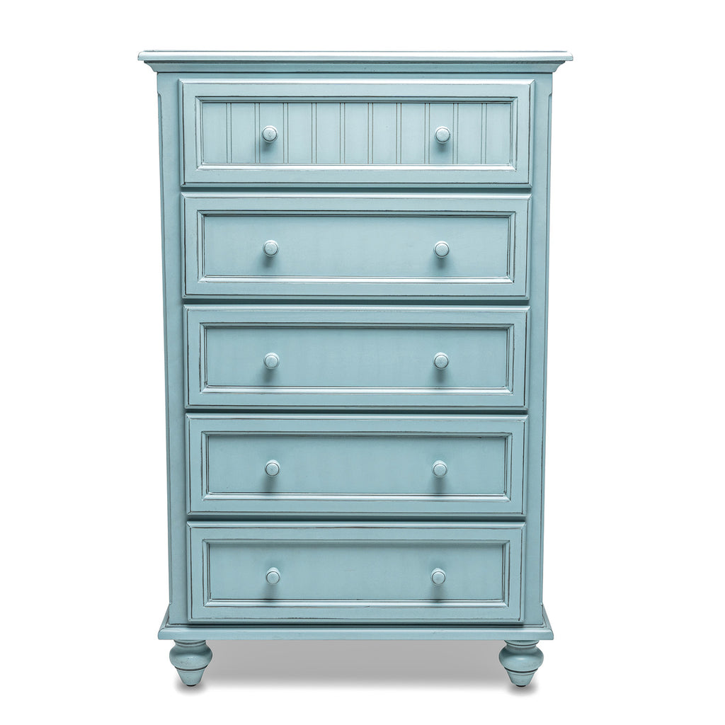 Monaco Bleu 5 Drawer Chest