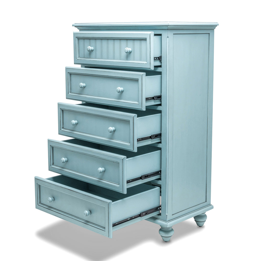 Monaco Bleu 5 Drawer Chest
