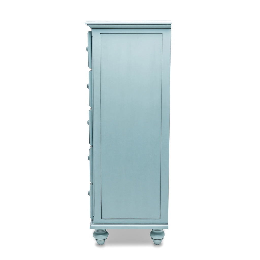Monaco Bleu 5 Drawer Chest