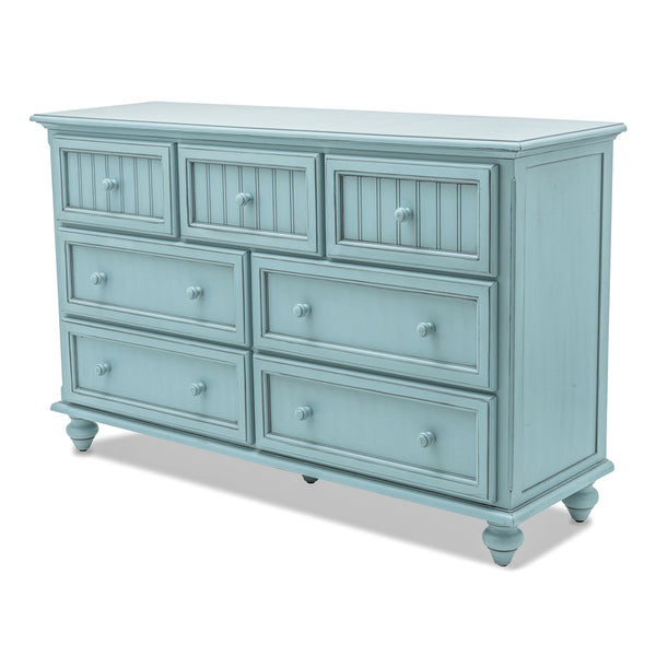 Monaco Bleu 7 Drawer Dresser front view