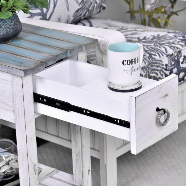 Picket Fence Chairside Table angle view