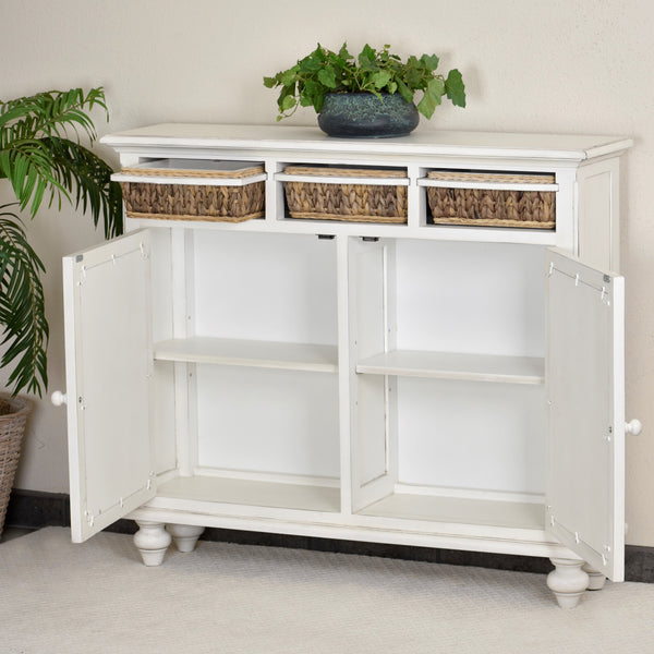 Monaco Entry Cabinets with Baskets angle view