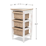 Island Breeze 3-Basket Storage Cabinet