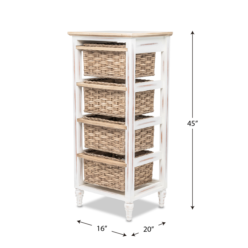 Island Breeze 4-Basket Vertical Storage Cabinet