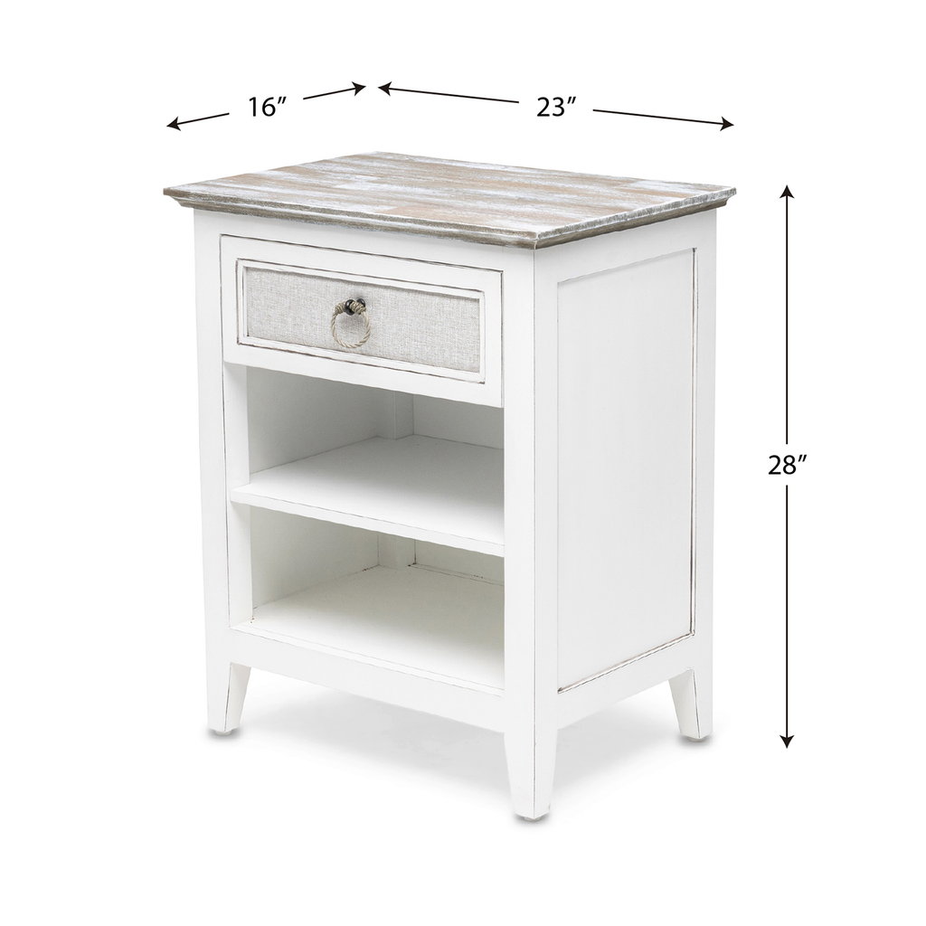 Captiva Island 1-Drawer Electrified Nightstand