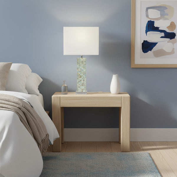 Aqua Mother of Pearl Table Lamp (Set of 2) angle view