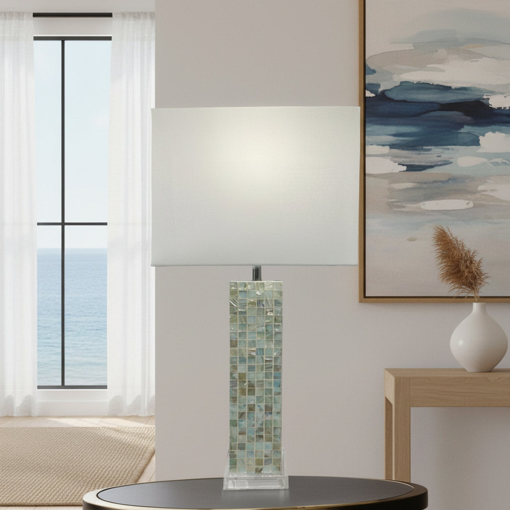 Aqua, 29" Mother of Pearl Table Lamp (Set of 2)
