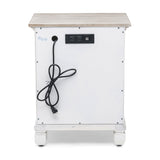 Islamorada 1-Drawer / 2-Door Electrified Coastal Nightstand