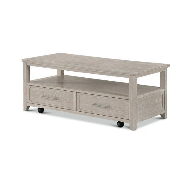 Cape May Cocktail Table w/ Casters front view