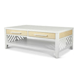 Miramar 2-Drawer Cocktail / Coffee Table w/ Casters