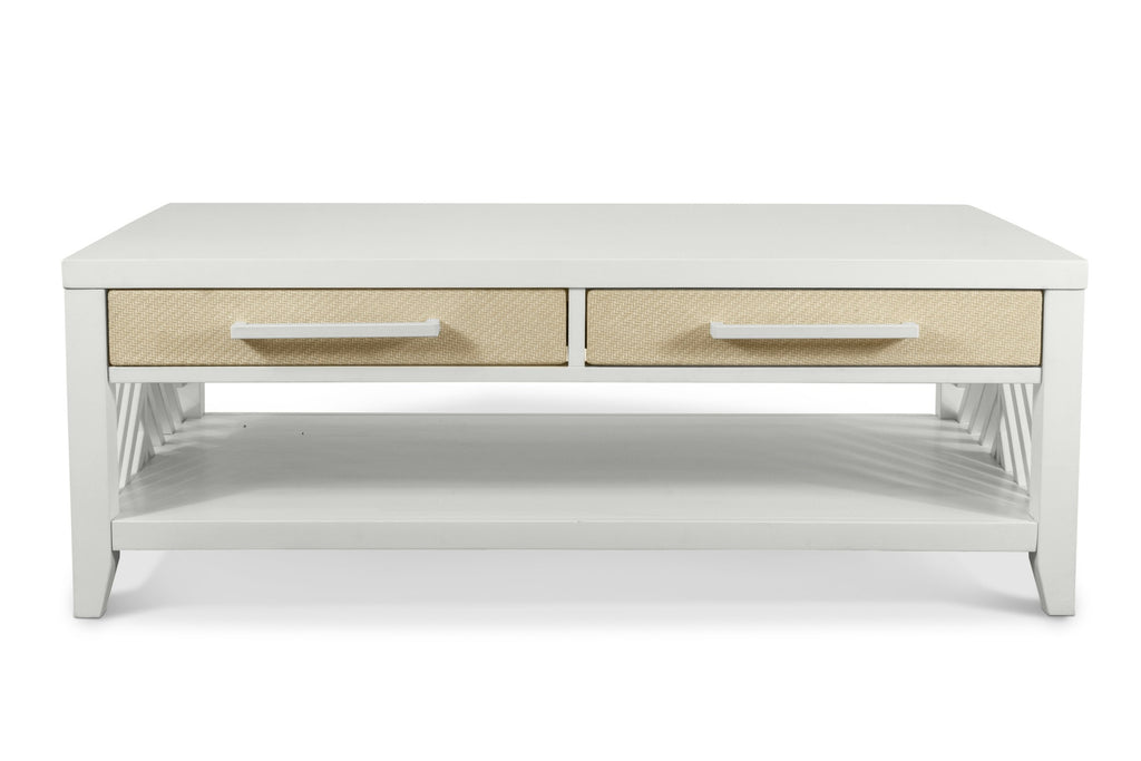 Miramar 2-Drawer Cocktail / Coffee Table w/ Casters