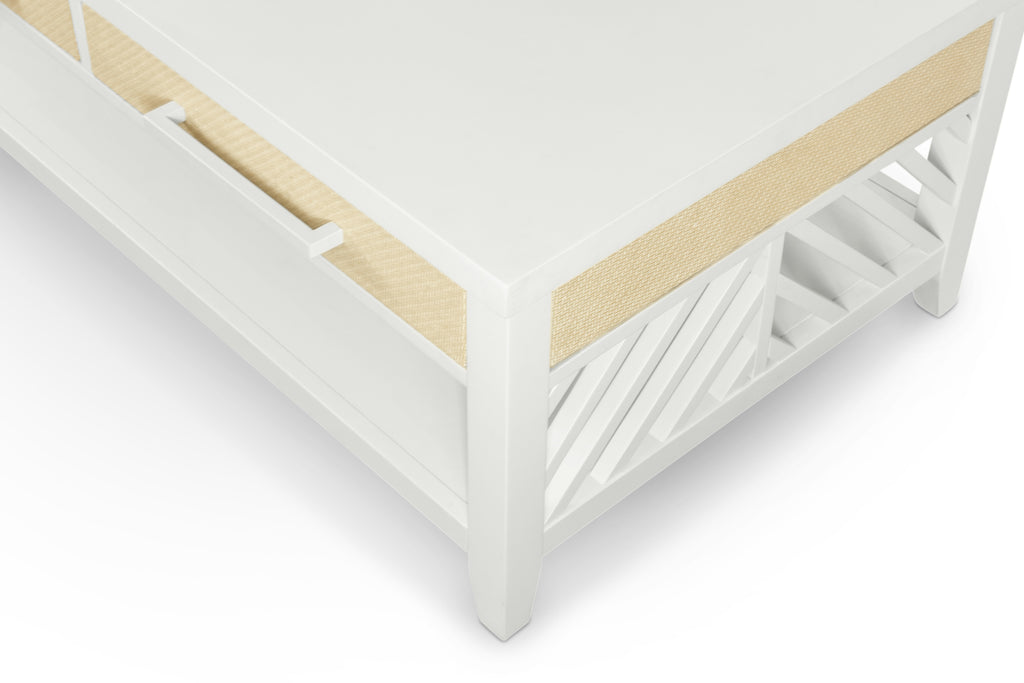Miramar 2-Drawer Cocktail / Coffee Table w/ Casters