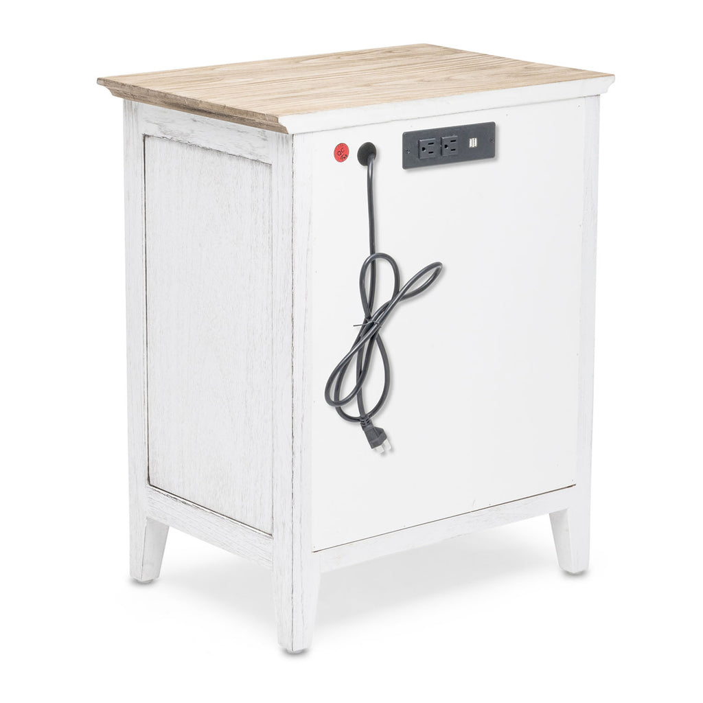 Captiva Island 1-Drawer Electrified Nightstand