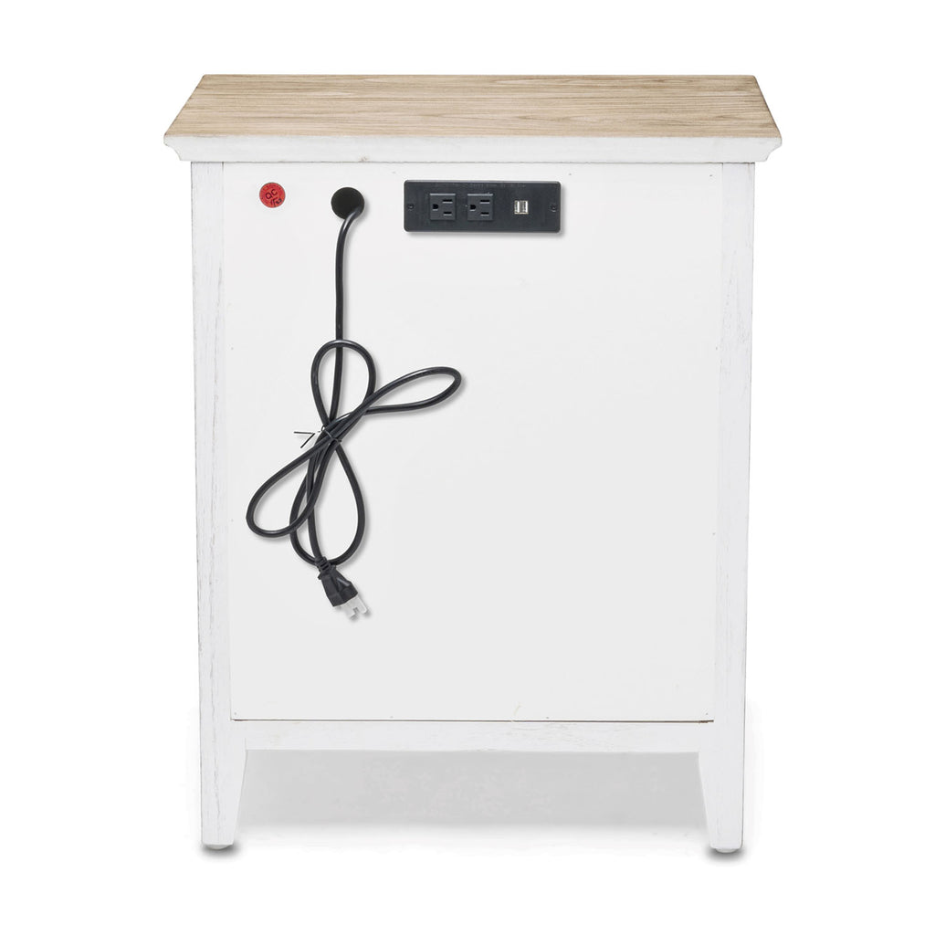 Captiva Island 1-Drawer Electrified Nightstand