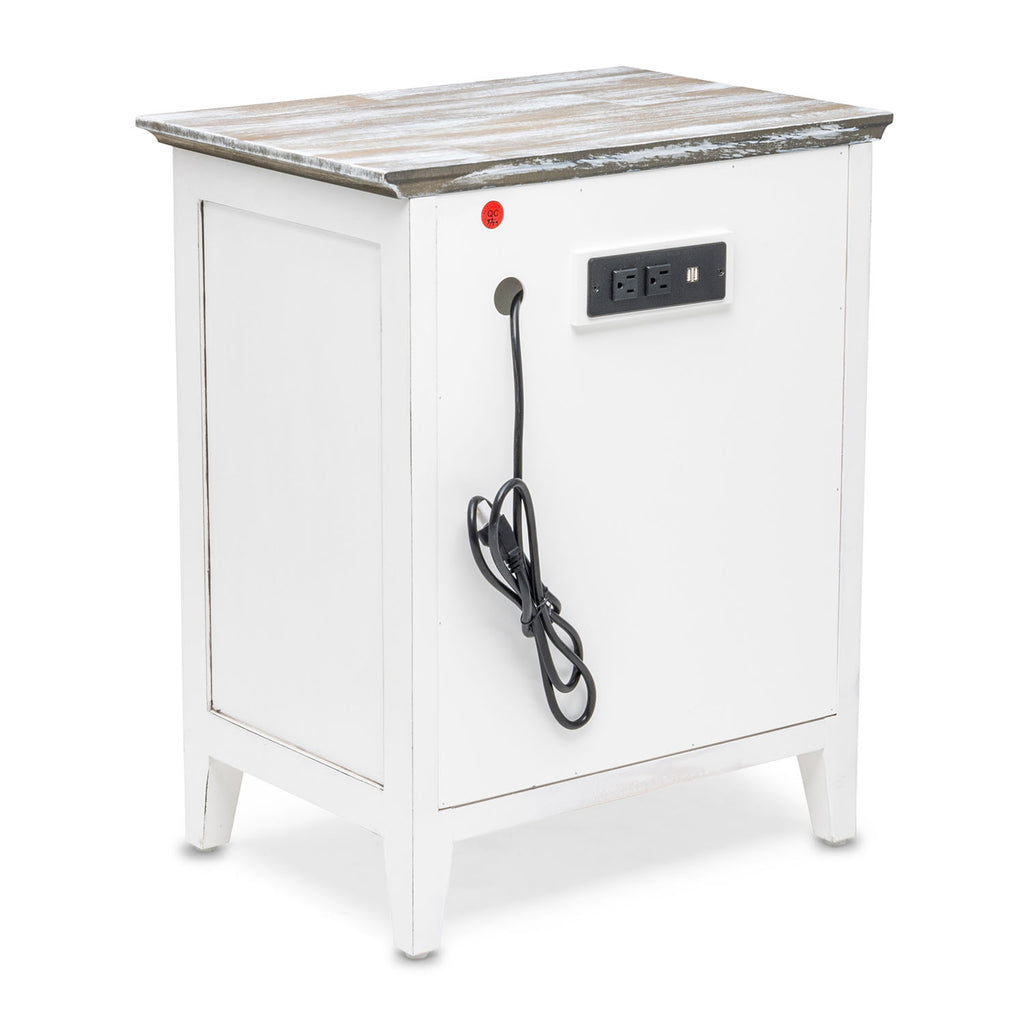 Captiva Island 1-Drawer Electrified Nightstand