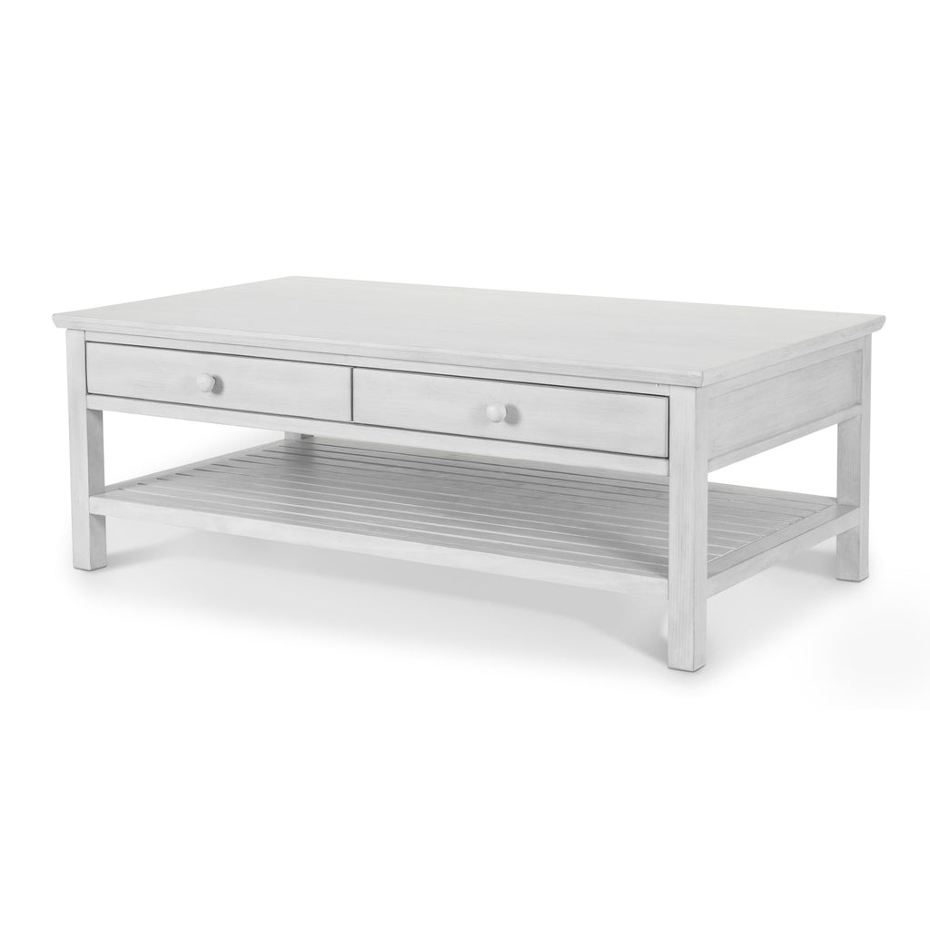 Geneva 2-Drawer Cocktail / Coffee Table w/ Castors