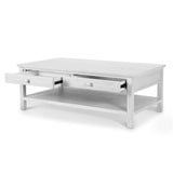 Geneva 2-Drawer Cocktail / Coffee Table w/ Castors