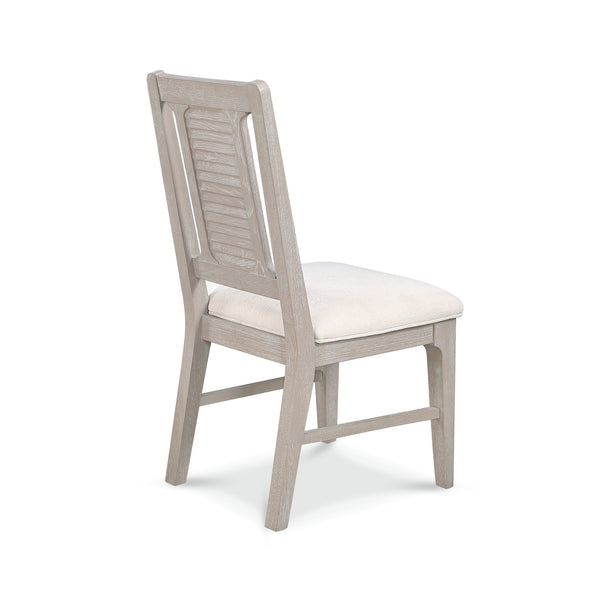 Cape May Upholstered Shutter Back Side Chair (2pk) angle view