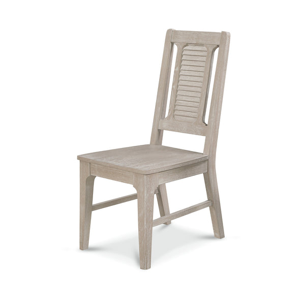 Cape May Shutter Back Side Chair Wood Seat (2pk) front view