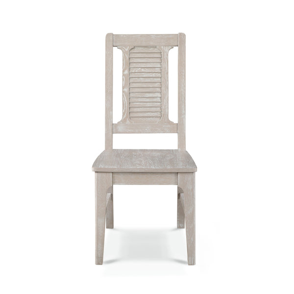 Cape May Shutter Back Side Chair Wood Seat (2pk) angle view