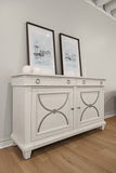 Point Breeze Credenza w/ Metal and Silver Tray