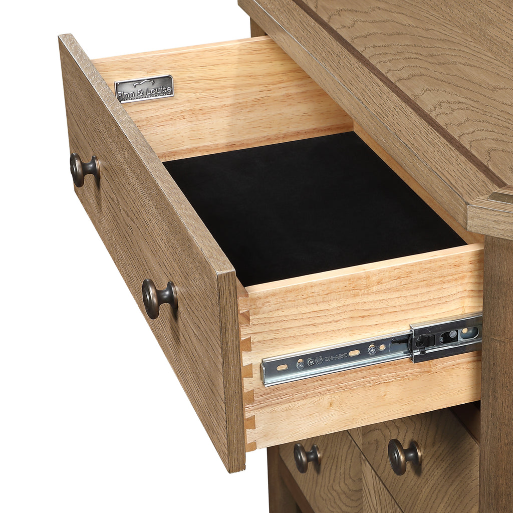 Sun Haven 3-Drawer Nightstand w/ Power + USB-A/C