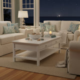 Geneva 2-Drawer Cocktail / Coffee Table w/ Castors