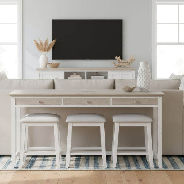 Islamorada 3-Drawer Console w/ Power and USB angle view