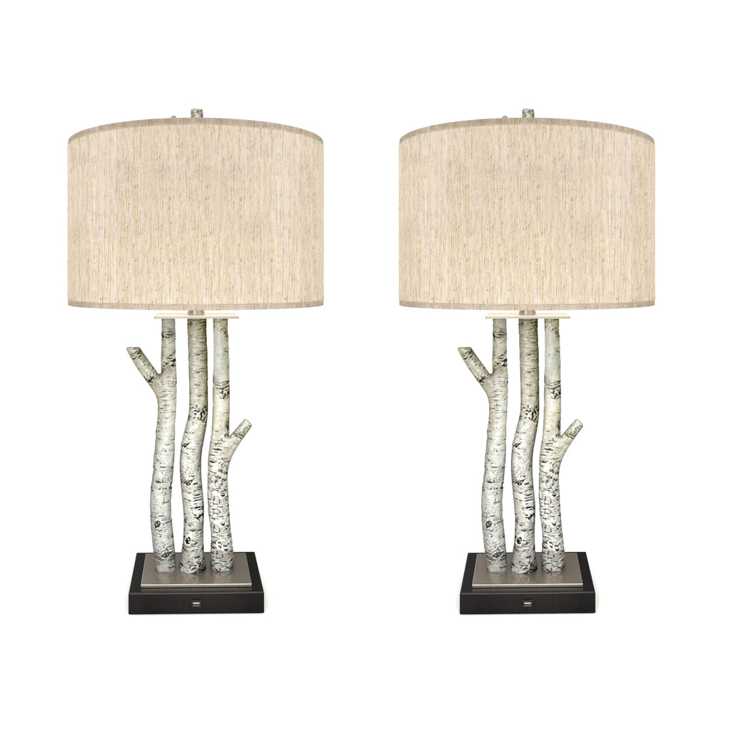 Birchwood Trio Table Lamp (Set of 2)