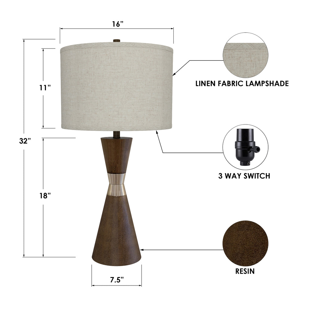Hourglass Table Lamp (Set of 2)