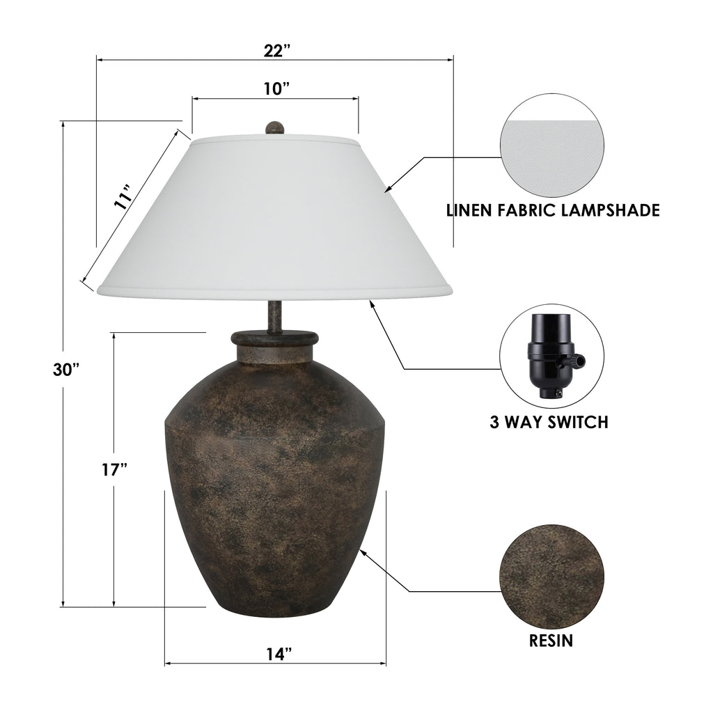 Terracotta Table Lamp (1 Pack)