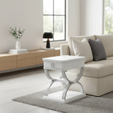 Point Breeze 1-Drawer Chairside Table w/ Metal